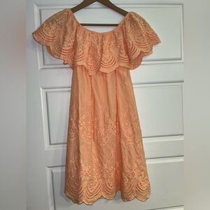 Altar'd State Coral Eyelet Dress worn once for pictures.  Size M